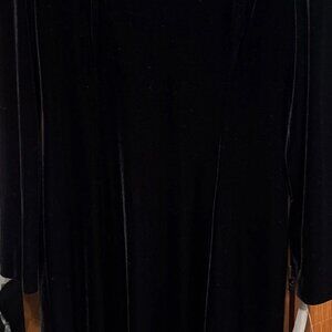 Jessica Howard Velvet Dress Sz 14 Black Long Sleeve I47489 NWT cocktail  classic